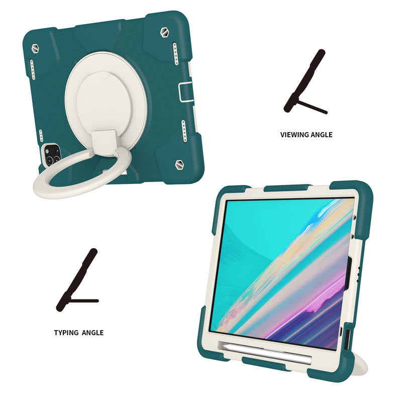 iPad Case For iPad Pro 11/Air 4 with 360¡ãSwivel Stand-Blackish Green