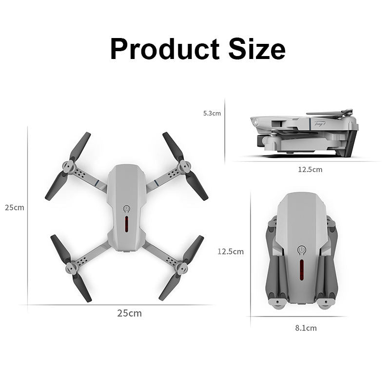 Foldable Drone with 1080P HD Camera RC Quadcopter FPV Live Video with Carrying Case-Bloack