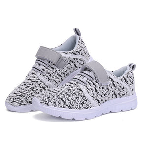Kids Lightweight Breathable Running Sneakers Sport Casual Shoes for Boys Girls-Grey