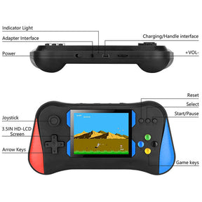 3.5 in Color Screen Handheld Game Console 500 Classic Games Support TV Connection -Red