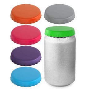 6Pcs Beverage Can Lid Food Grade Silicone Reuseable Fits Soda or Cans