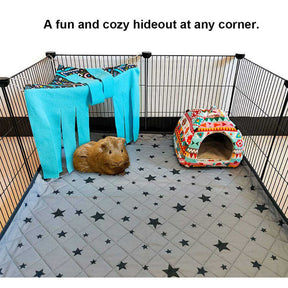 2 Pack Guinea Pig Hideout Hammock with Hooks-A