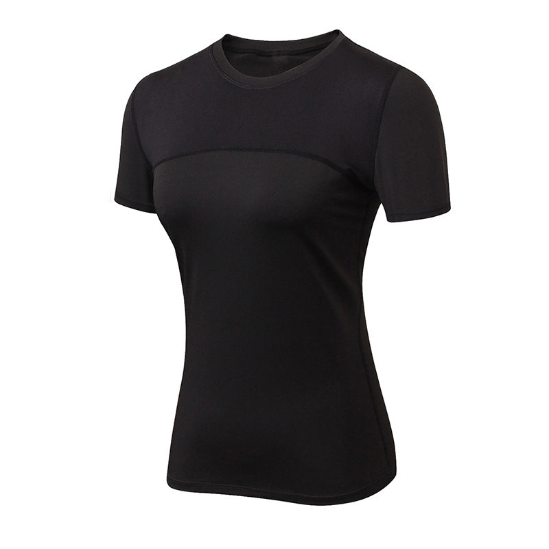 Adore Women Workout Tops Tight Breathable T-Shirt Short Sleeve Perspiration Quick Drying Tank Tops 2023-Black