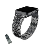 XZZ Stainless Steel Watch Band Quick Release Wristbands for Apple IWatch Series SE/1/2/3/4/5/6 For Women Men-Black