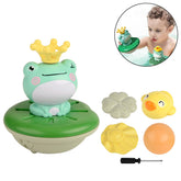 Electric Baby Bath Frog Toy with 5 Head Accessories for Babies 6-12 Months Toddlers Age 3-8