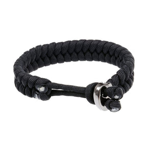 2 Pcs Adjustable Sizes Fish Tail Paracord Survival Bracelets With Metal Clasp-A