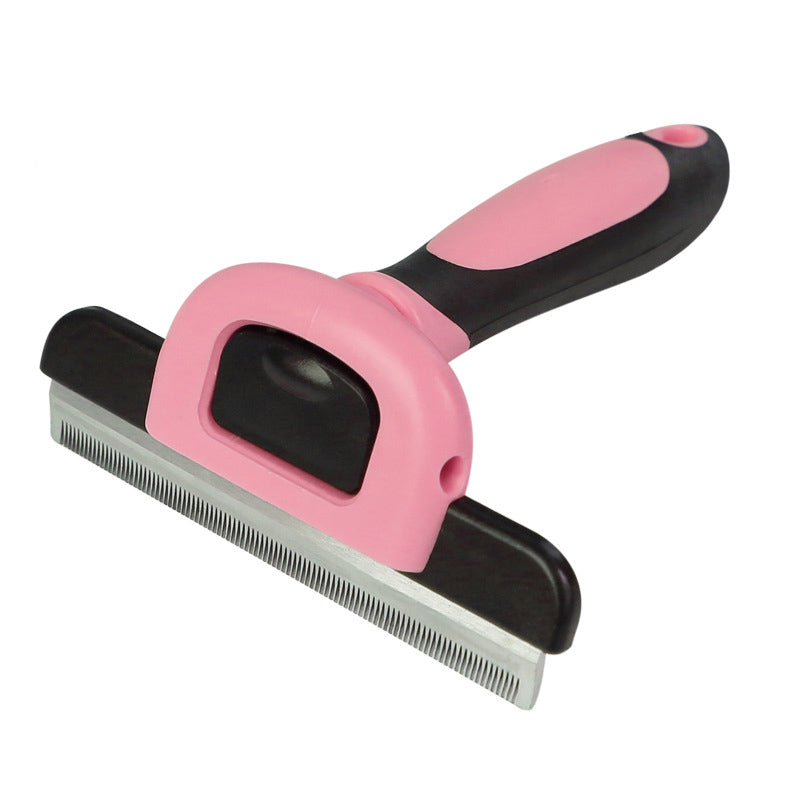 Pet Grooming Brush Deshedding Tool for Cats Dogs Effectively Reduces Shedding Pink