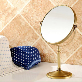 6in Standing Mirror Dual-Sided Magnifying Makeup Mirror-Gold