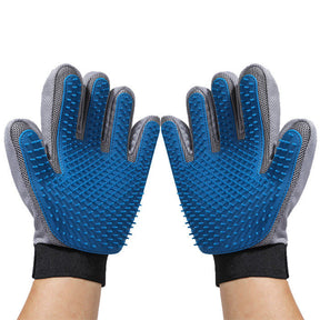 1 Pair Pet Grooming Gloves Efficient Hair Remover Brush-Blue