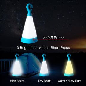 Detachable Hook Lanterns Solar Powered Camping Lights for Fishing Emergency
