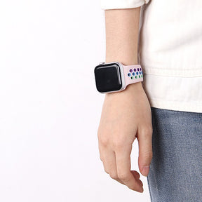 Rainbow Nike Watch Strap For Apple iWatch Series-Pink