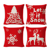 Set of 4 Christmas Pillow Covers 45 x 45 cm Cushion Pillowcase Decorations-Set4