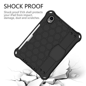 Hive iPad Case For iPad Mini 6 Durable Stand Cover With Shoulder Strap-Black