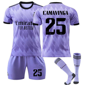 CAMAVINGA #25 Real Madrid Club Away Jersey 2022/23 Soccer Jersey Kit For Adult Kids