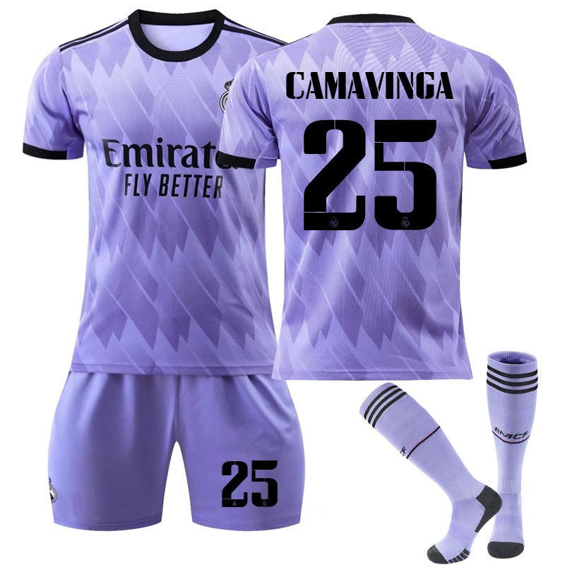 CAMAVINGA #25 Real Madrid Club Away Jersey 2022/23 Soccer Jersey Kit For Adult Kids