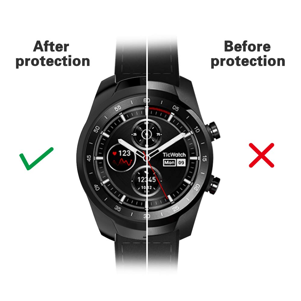 Case For TicWatch Pro Ultra-Light Protective Case Anti-Scratch Bumper Cover - Black