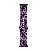 Color Printing Silicone Watch Band For Apple Watch SE/6/5/4/3/2/1(Purple Leopard)