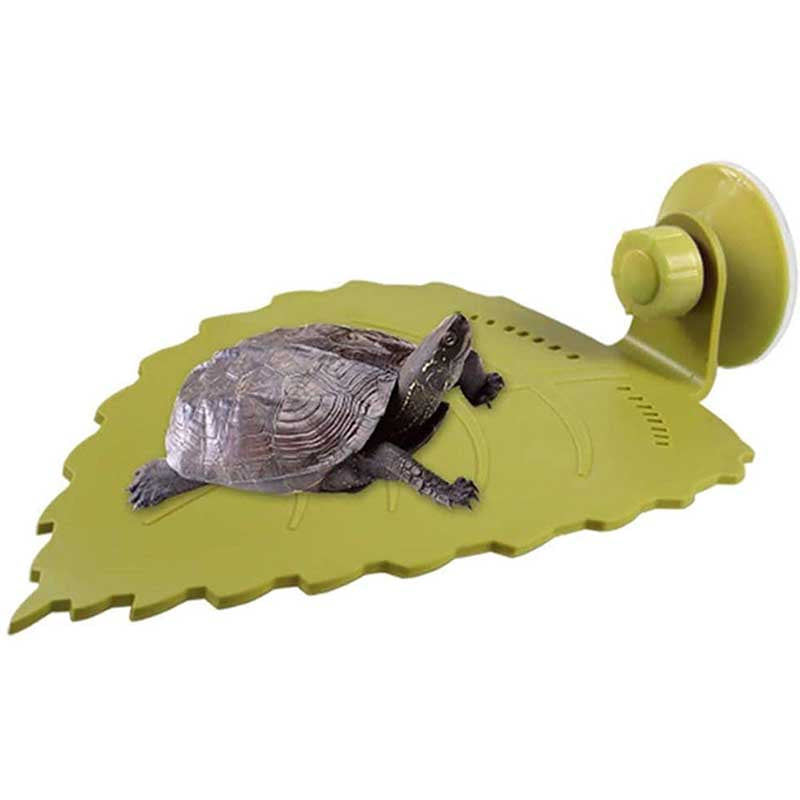 Turtle Basking Platform Reptile Ramp Landscaping Sunning Platform-Leaf Shape