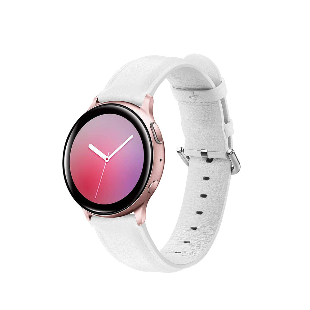 Fashion Leather Watch Band For Samsung Galaxy Watch 42/46mm Gear S3 Frontier/Classic(White)