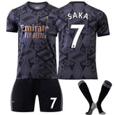 Arsenal Away Jersey 2022-23 SAKA #7 Soccer Jersey Kids Adult 3-Pieces Jersey Kits