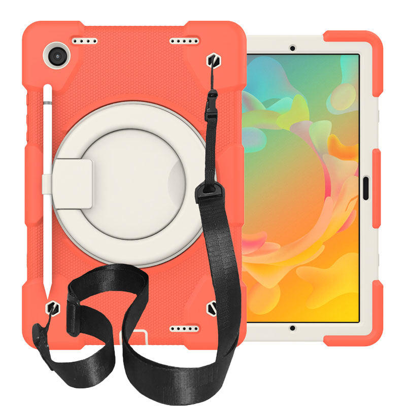 Tab A 8 X200/X205 Samsung Tablet Case with 360¡ãSwivel Stand-Coral Orange