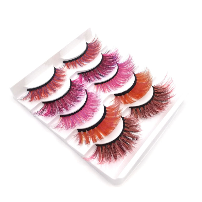 3D False Eyelashes Colored Thick Lashes for Performance Halloween-20