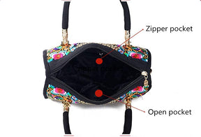 Women Embroidered Crossbody Bag Casual Ethnic Shoulder Bag-Cash Cow