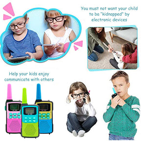 3 Pcs Kids Handheld Walkie Talkies 3 km Long Range for 3-12 Year