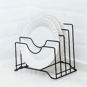 Simple Houseware Kitchen Pot Lid Rack Holder Organizer Black