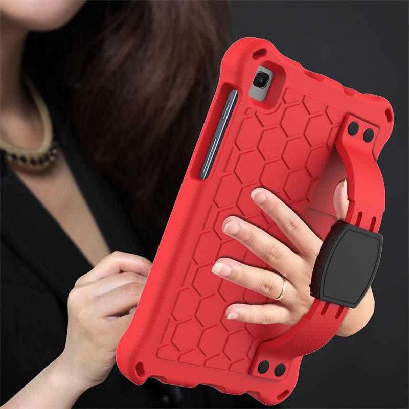 Hive Tablet Case For SamSung Tab A7 Lite 8.7(T220/T225) 2021/Tab A8 (P200/P225) 2019 Durable Stand Cover With Shoulder Strap-RedBlack