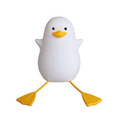 Silicone Duck Bedside Lamp Rechargeable for Nursery-Yellow Mouth