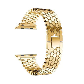 YLW Stainless Steel Watch Band Adjustable Wristbands for Apple IWatch Series SE/1/2/3/4/5/6 For Women-Gold