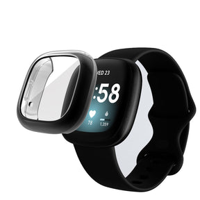 Soft TPU Watch Case For Fitbit Versa3/Sense-Black