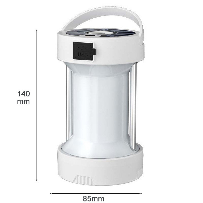 LED Camping Lantern Rechargeable with 4 Modes for Power Outages Outdoor Emergency-White