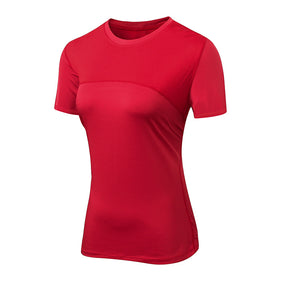 Adore Women Workout Tops Tight Breathable T-Shirt Short Sleeve Perspiration Quick Drying Tank Tops 2023-Red