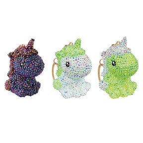 3 Pcs DIY Diamond Painting Unicorn Keychain Kit Decor Crafts for Kids Ages 6-12-SetB
