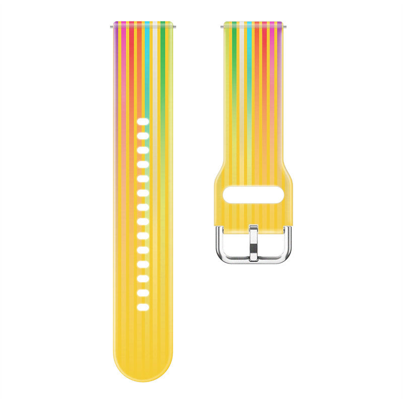Semi Frosted Watch Strap Transparent Rainbow for Samsung Huawei Watch-07