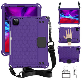 Hive iPad Case For iPad Pro11/Air4/Air5 10.9 Durable Stand Cover With Shoulder Strap-PurpleBlack