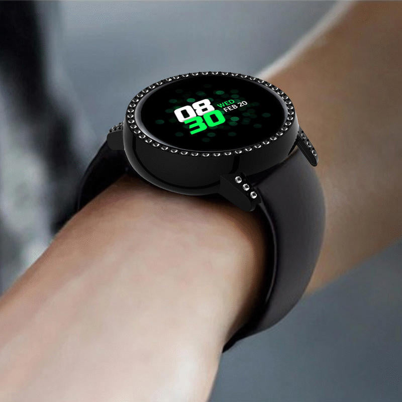 PC Bling Crystal Rhinestone Watch Case Protector For Samsung Galaxy Watch Active 40mm-Black