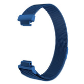 Stainless Steel Metal Replacement Strap Magnet Buckle For Fitbit Inspire HR-Blue