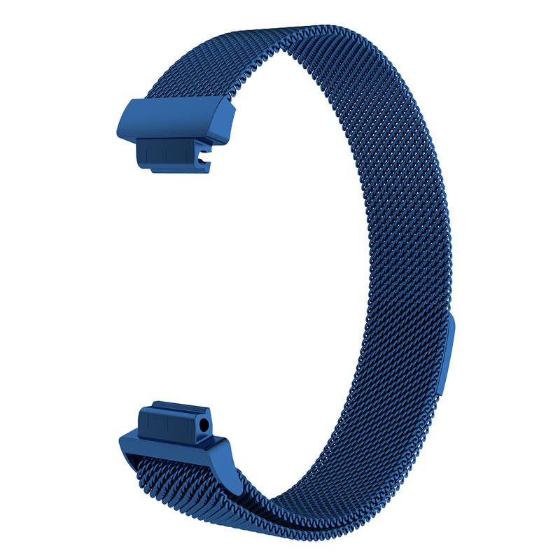 Stainless Steel Metal Replacement Strap Magnet Buckle For Fitbit Inspire HR-Blue