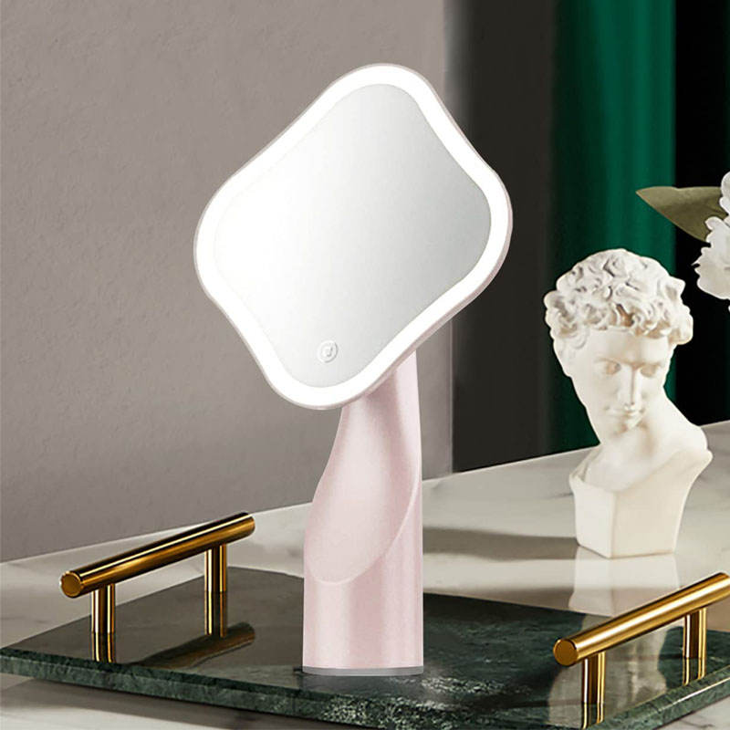 Portable LED Lighted Makeup Mirror-Pink