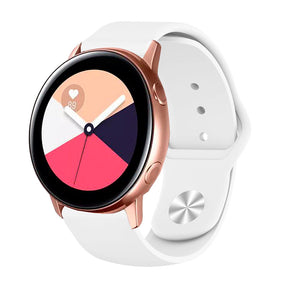 FKGJ 20MM Silicone Watch Bands Quick Release Strap Replacement Wristband For Samsung For Women-White