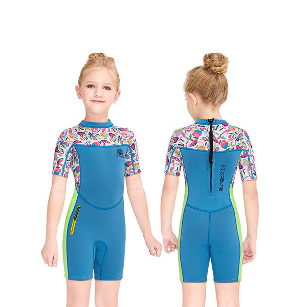 Adore Girls' Diving Suit 2.5MM One-piece Warm Autumn And Winter Cold-proof Snorkeling Suit-M150658K-Blue