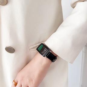 Genuine Leather Watch Strap Classic Quick Release for Huawei 8-Black