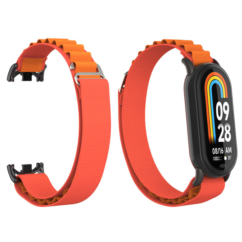 Nylon Sports Strap with Adjustable Metal G-hook for Mi 8 Watch-Orange B