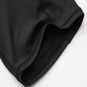 Women Yoga Shorts With Pocket High Waist Fitness Running Leggings Sports Quick Drying Tight Pants 2048-Black