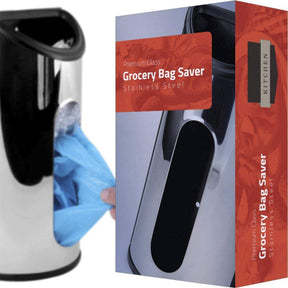 Stainless Steel Kitchen Plastic Bag Holder and Dispenser for Plastic Bags Easy Wall Mount Bag Saver