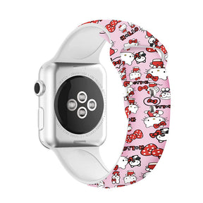 Soft Silicone Cartoon Hello Kitty Bands for Apple Watch Series SE/6/5/4/3/2/1-C23