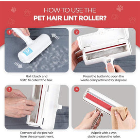 Pet Hair Remover Roller Dog & Cat Fur Remover with Self-Cleaning Base Hair Removal Tool